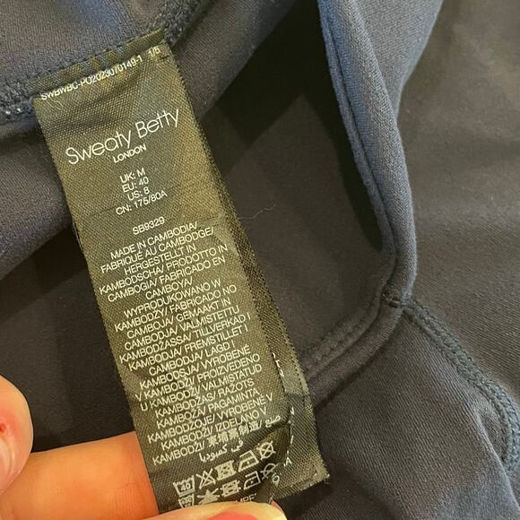 Sweaty Betty Super Soft Picot Lace Flare Pant Navy Size Medium - Picture 7 of 11